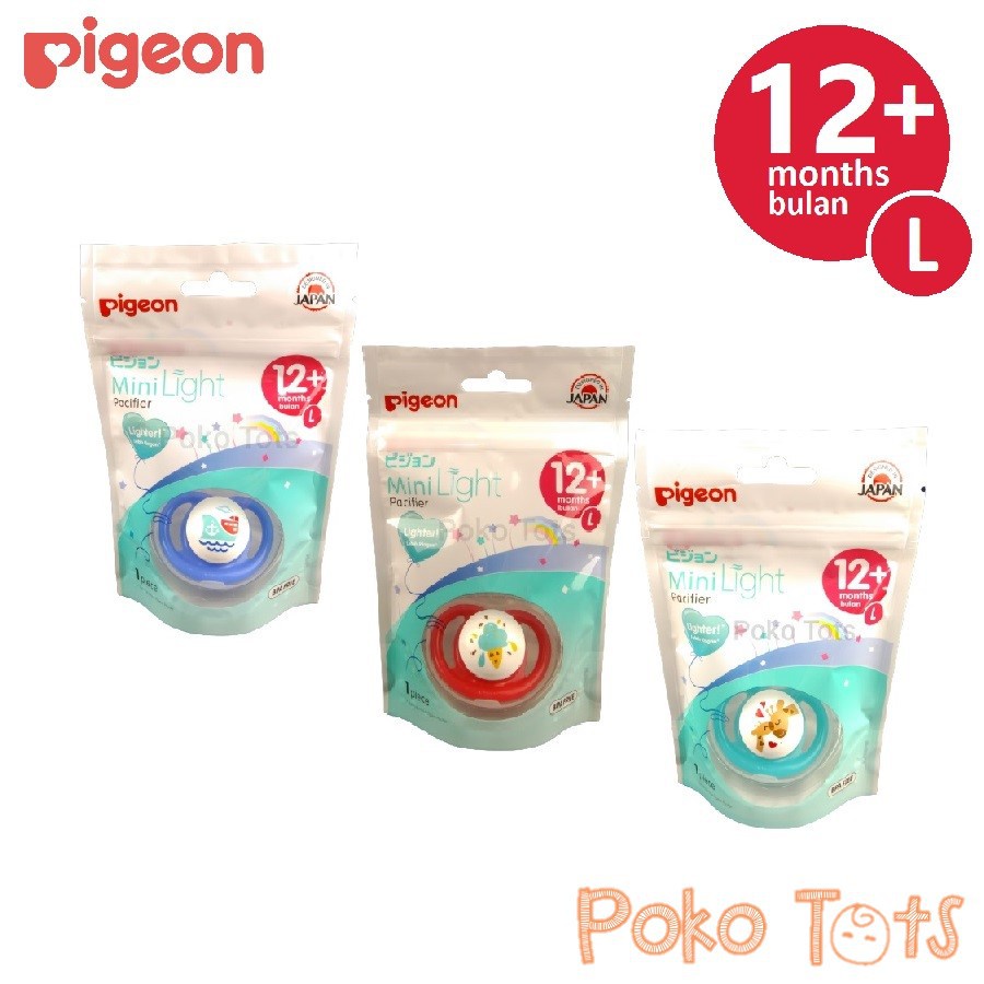 Pigeon Mini Light Pacifier L 12+ Month Empeng Silicone Step 3 WHS