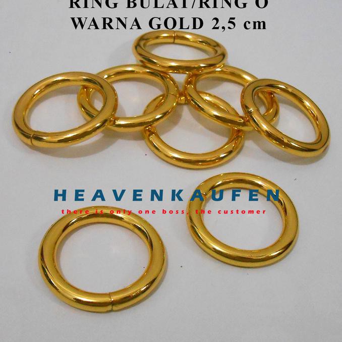 

Ring Bulat/Ring O 2,5 cm Warna Gold/Emas Tebal 5 mm PRODUK TERBATAS