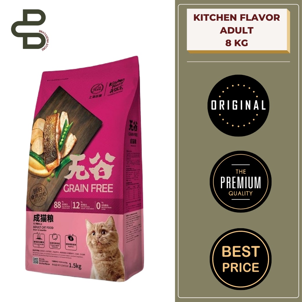 KITCHEN FLAVOR GRAIN FREE ADULT CAT FOOD 8KG (KHUSUS GOSEND/GRAB)