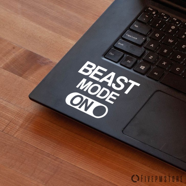 Sticker Beast Mode On - sticker Laptop Beast Mode On untuk laptop Asus Macbook Acer Dell Lenovo