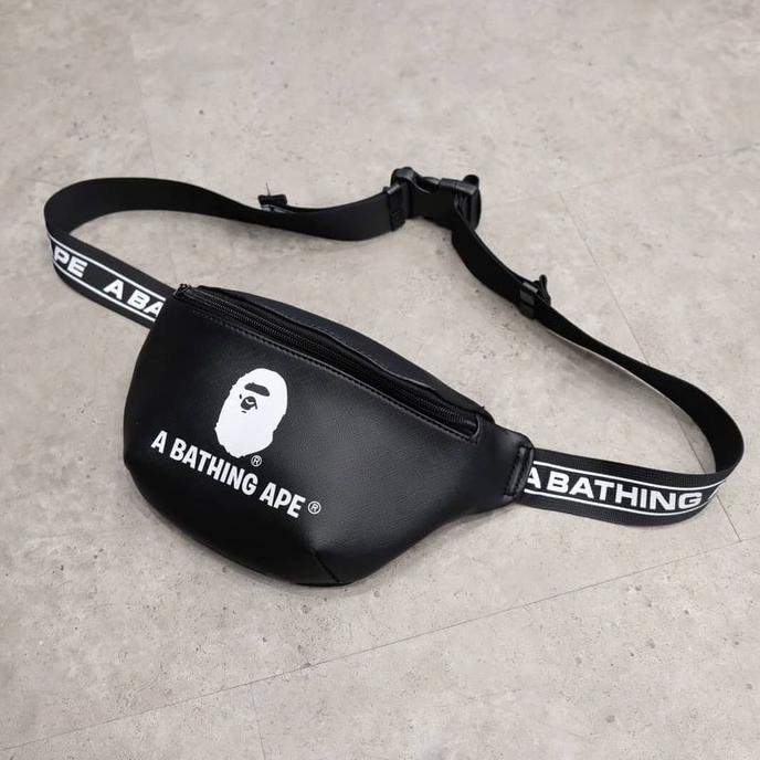 Bape | A Bathing Ape Leather Sling Body Waist Bag Original Belasofi_Store