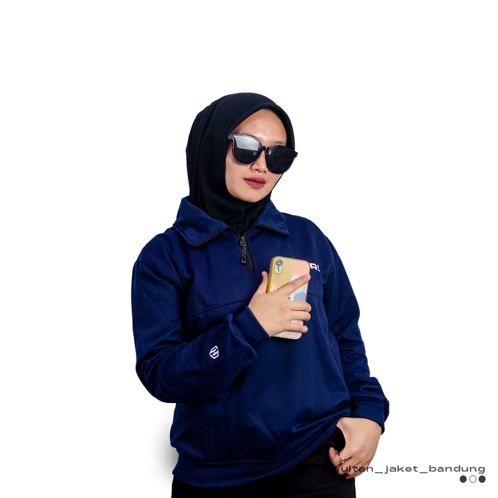 Holyrider Turtleneck Zipper  Mustard Blue Nevy II Sweater kerah tinggi trendy