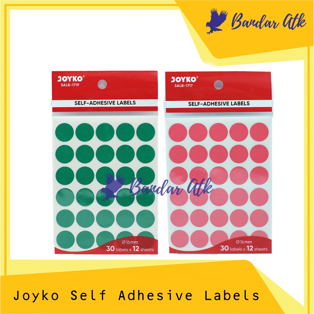 

JOYKO Self Adhesive Labels Color Label Sticker SALB 1717-1719 [1 PAD]