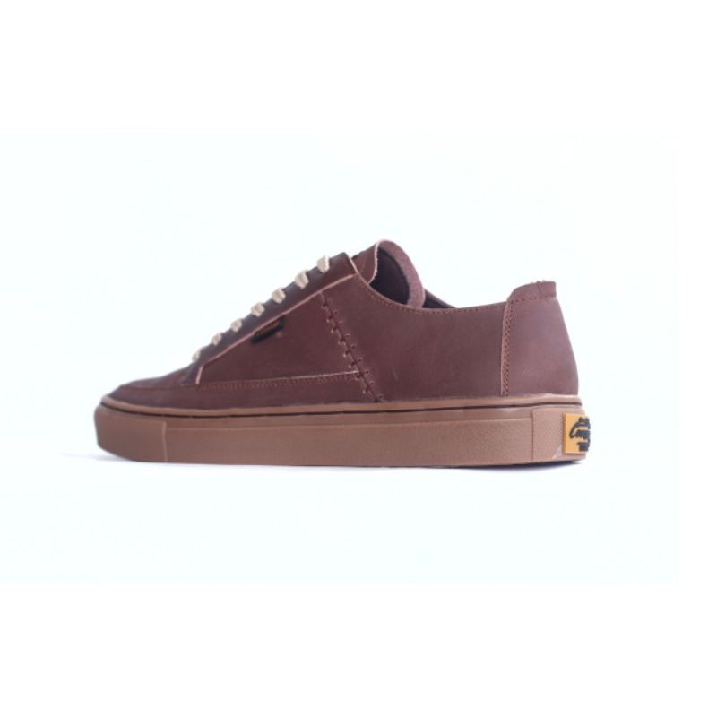 FULL LEATHER DANTE BROWN - Sepatu Sneakers Pria Kulit Asli Original Cevany 38 39 40 41 42 43 44