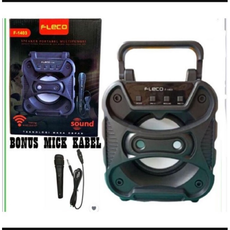 Speaker Karaoke Bluetooth Fleco F-1403