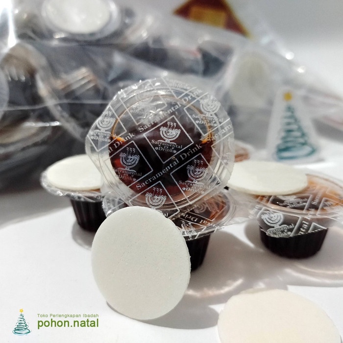 

Siap Krim Anggur Cup Ros Gung & Hosti Roti Perjamuan Kudus Isi 100 - 50 Pcs