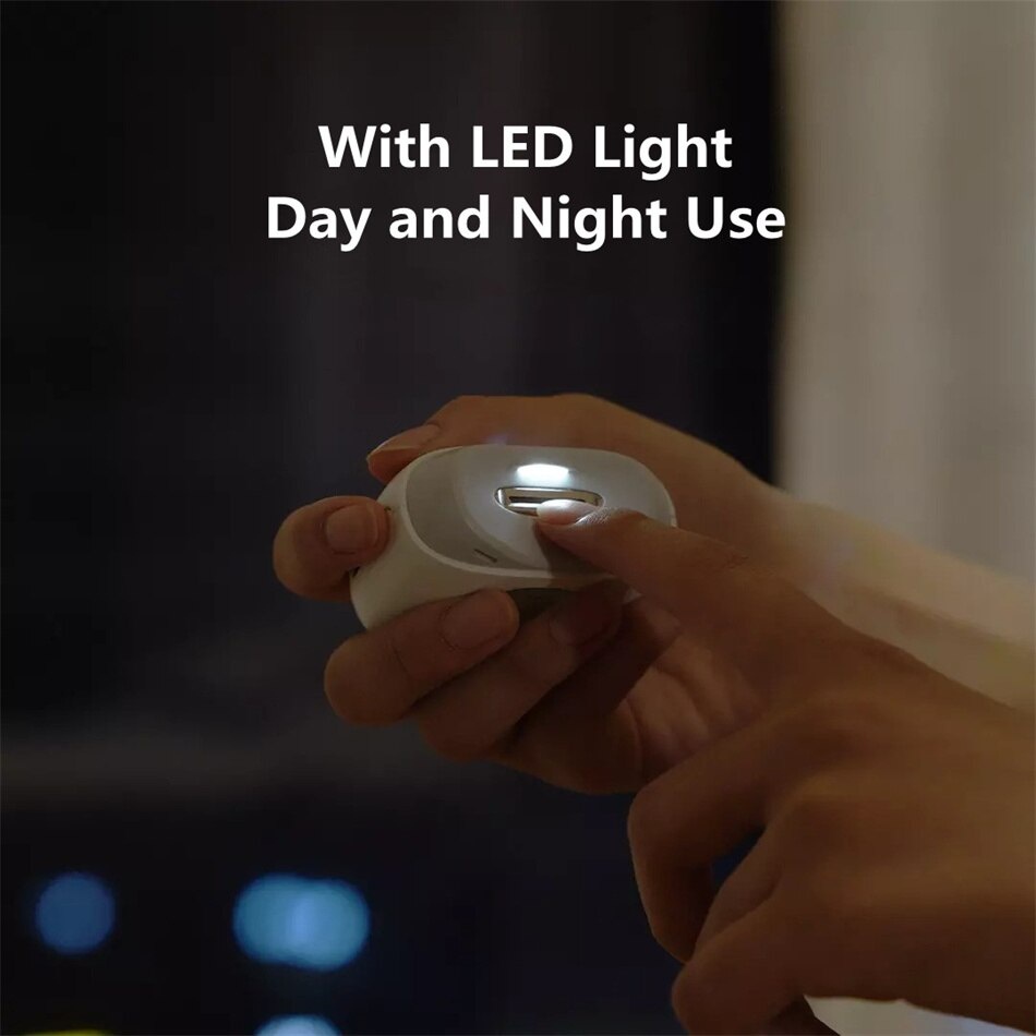 Xiaomi Seemagic Gunting Kuku Elektrik Portable Dengan Lampu LED Untuk Anak / Dewasa