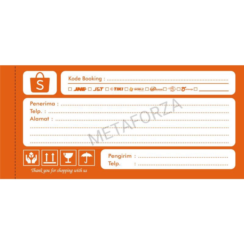 

Label Pengiriman online shop