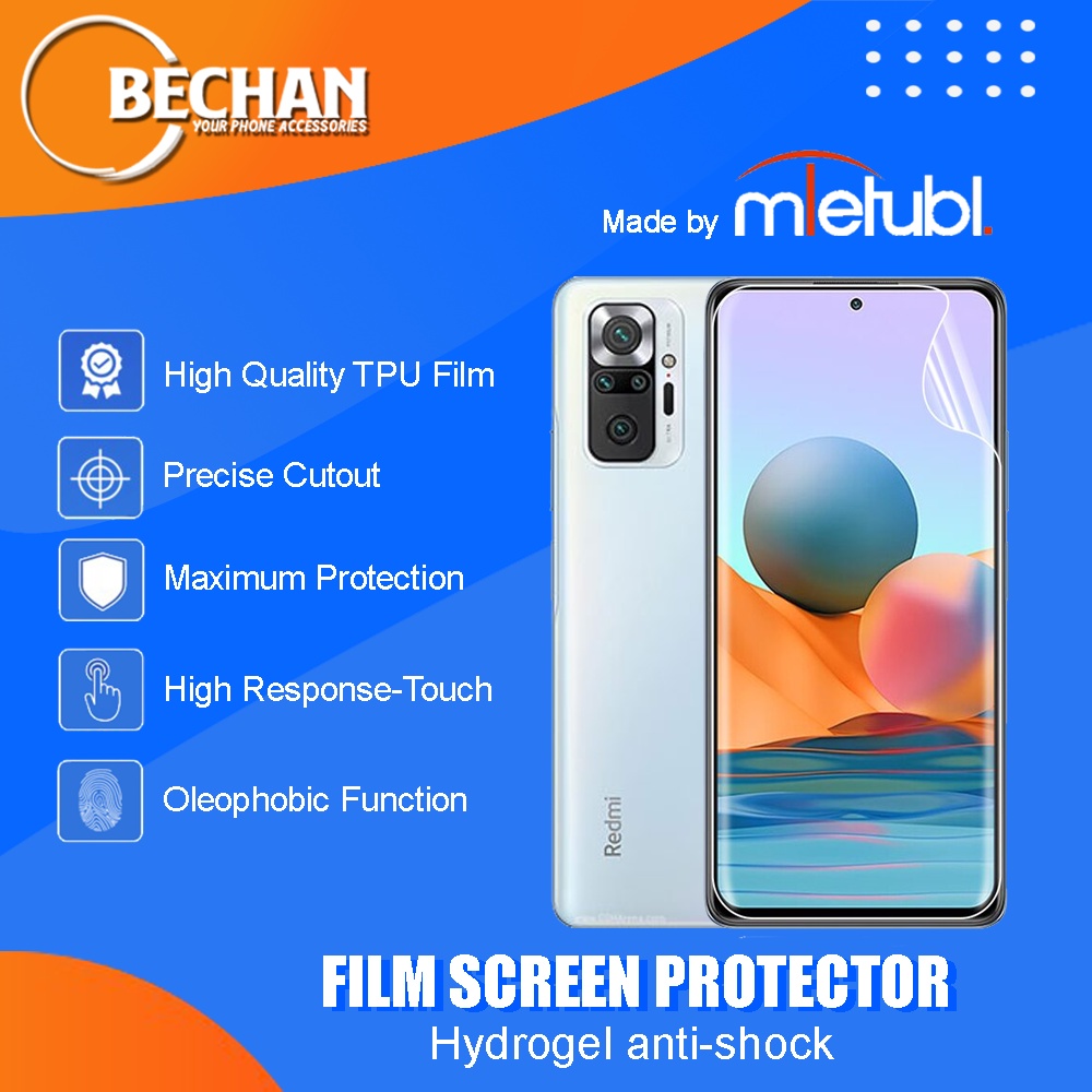 Anti Gores Xiaomi Redmi Note 10 Pro Hydrogel Screen Protector Clear HD Auto Repair Full Layar