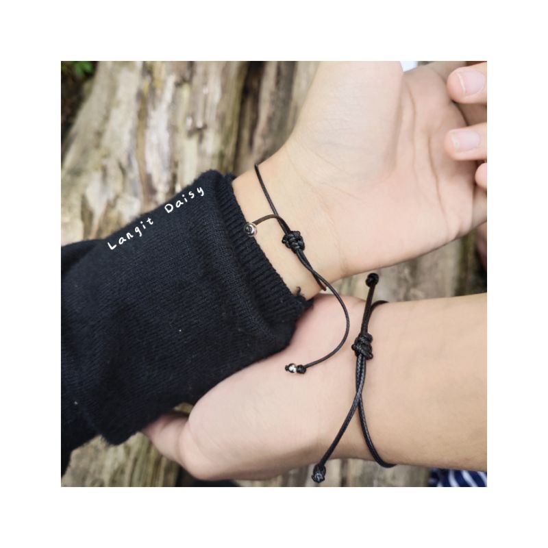 Set Gelang Couple Pasangan | Persahabatan Cowok Cewek Super Tipis Anti air Keren  Kado Unik