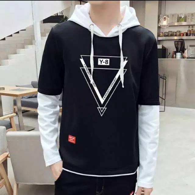 Sweater Y-8 Segitiga Hoodie Pria-Wanita