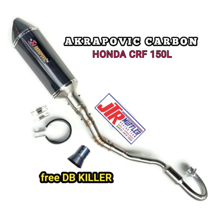 Knalpot racing CRF 150L AKRAPOVIC CARBON FULLSYSTEM