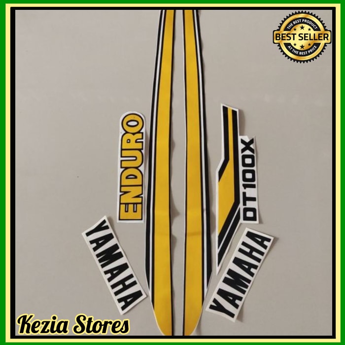 Grosir Striping Yamaha DT100 DT-100 Xkuning body standar berkualitas murah Keren