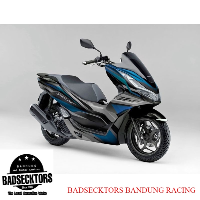 STICKER DECAL HONDA PCX 160 SILVER BLUE METALIC keren