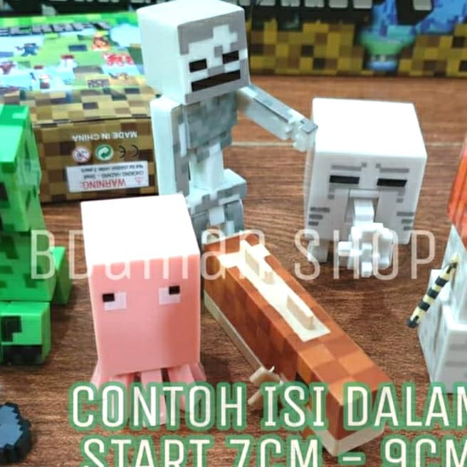 termurah Minecraft steve creper witch skeleton Lego mainan figure minecraft