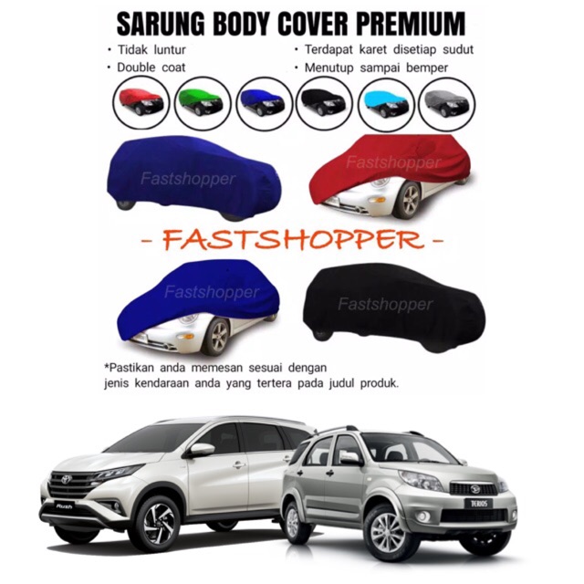 SARUNG COVER BODY WARNA TOYOTA RUSH DAIHATSU TERIOS BISA COD SBW