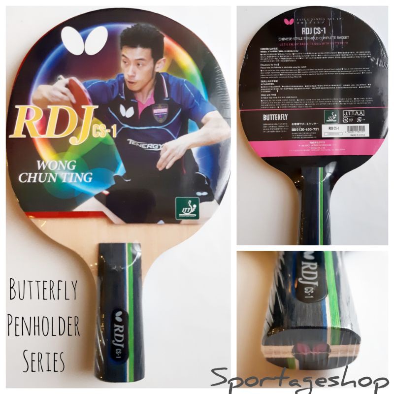 Bet Bat Pingpong Penholder BUTTERFLY RDJ CS 1 ORIGINAL MURAH Tenis Meja Penhold