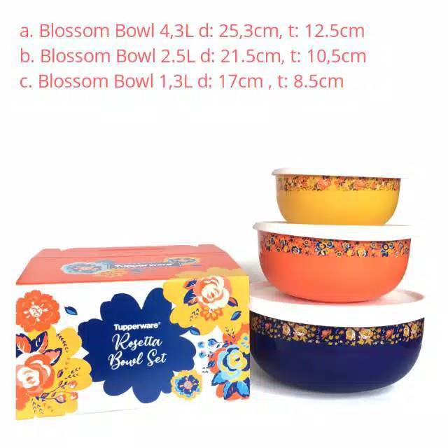 Rosetta Bowl Set Tupperware Shopee Indonesia
