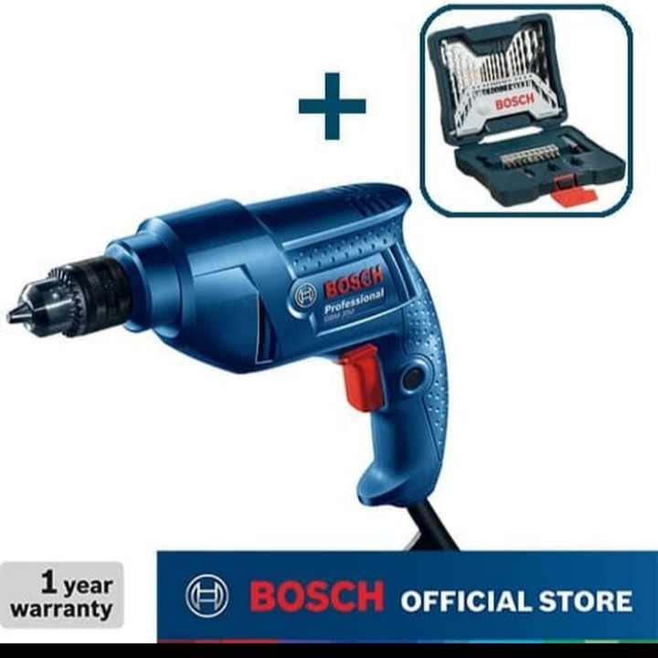 BOSCH Bor Tangan Listrik dengan Mata Bor 33Pcs X-Line Set 10mm GBM 350