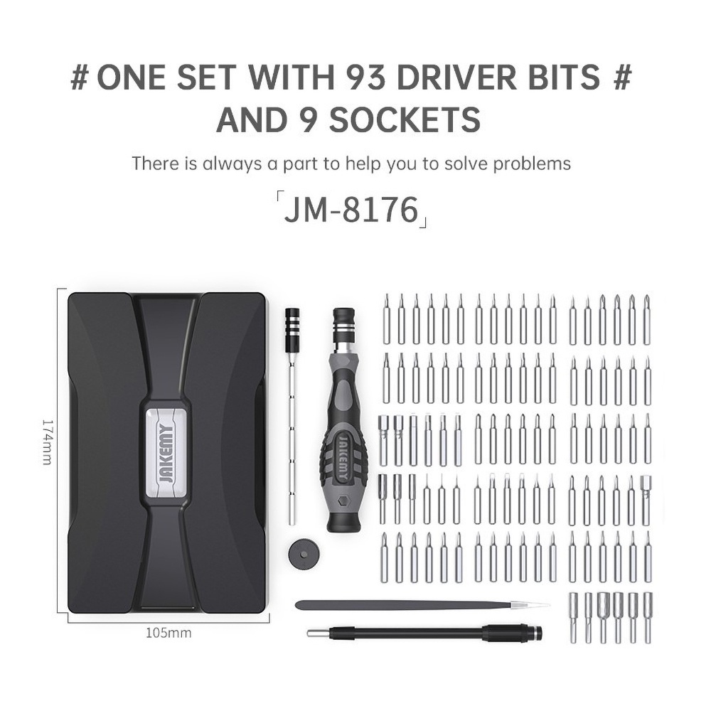 Jakemy JM-8176 106 In 1 Obeng Set Screwdriver Tool Set