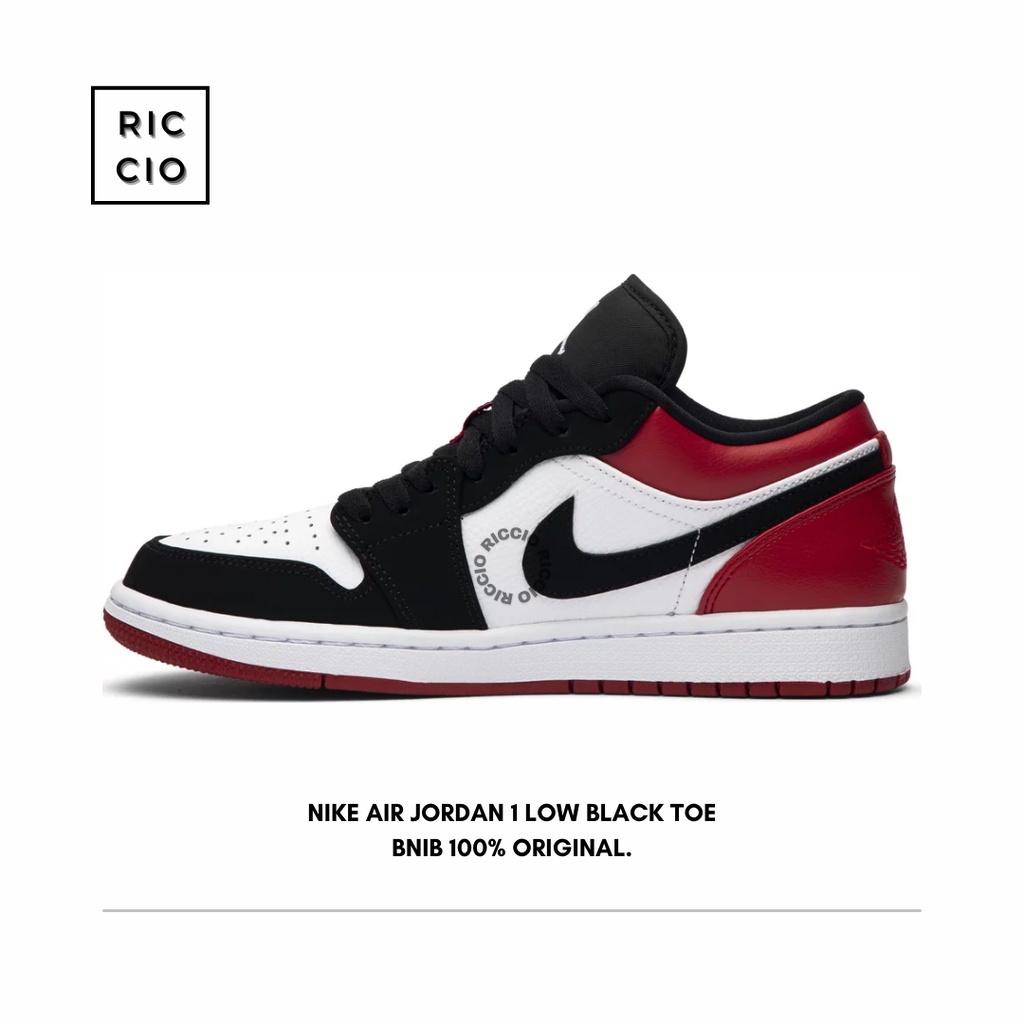 air jordan one low black toe