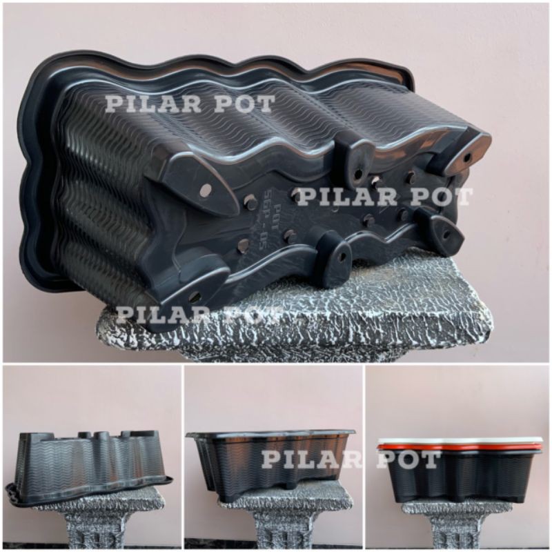 Pot bunga panjang SGP 05 hitam (panjang 50cm) - sgp 05