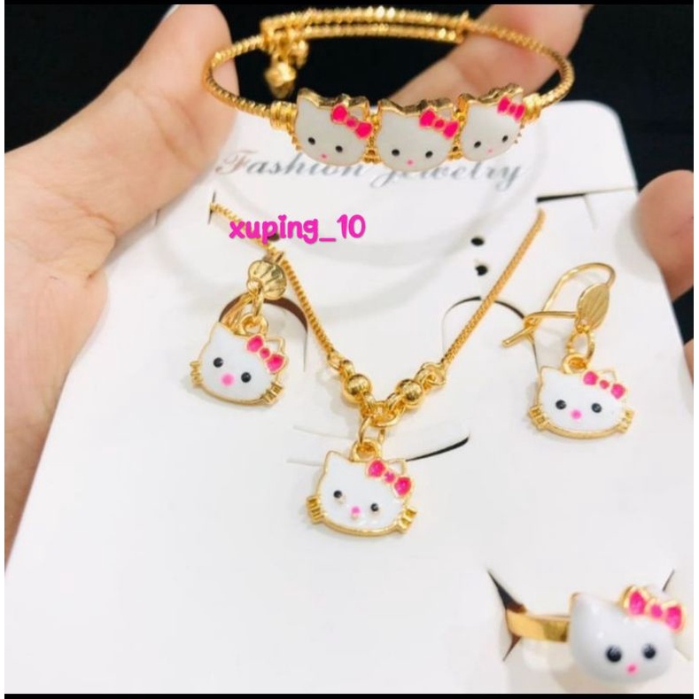 set perhiasan xuping hello Kitty anak S0724