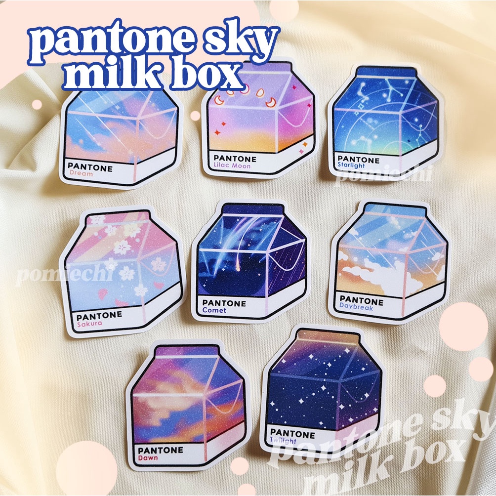 

Pantone Milk Box Aesthetic Journal Sticker Deco Skies Sticker Tumblr Pinterest Scrapbooking cocok untuk Bujo dan Deco Sticker Laptop Kawaii Lucu Anime Estetik
