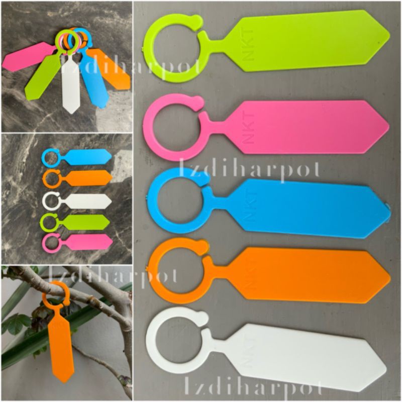 label tag tanaman nkt warna warni name tag bahan tebal - per pack isi 50 pcs