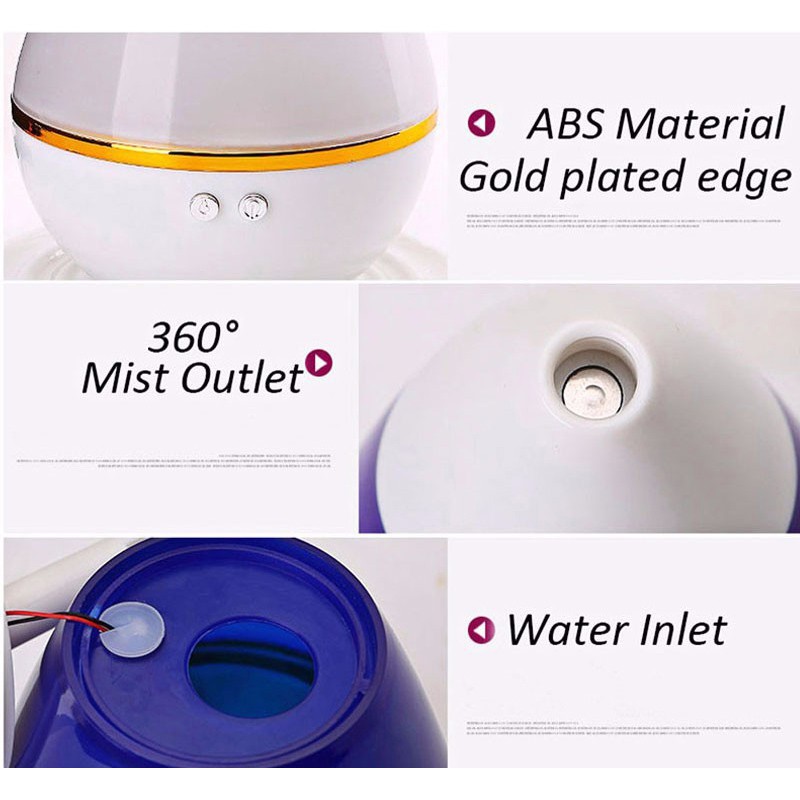 GS8pro Alat Pelembab Ruangan Diffuser Humidifier Gradient Purifier Aromaterapi Colorfull Light 7 Colours Warna Warni