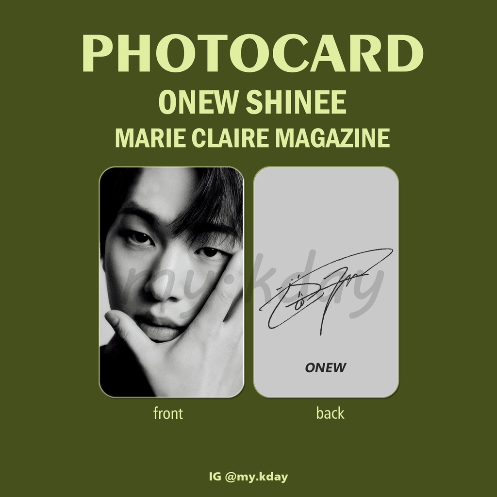PC-0888, Unofficial Photocard Onew SHINEE Marie Claire 2 sisi