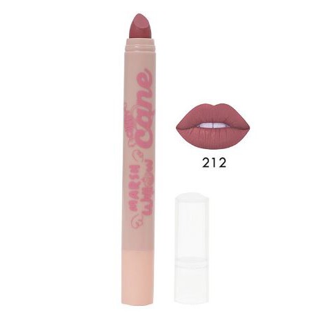 Marshwillow Candy Cane Matte Lip Crayon Nude Ver 212 by Natasha Wilona, Lipstik