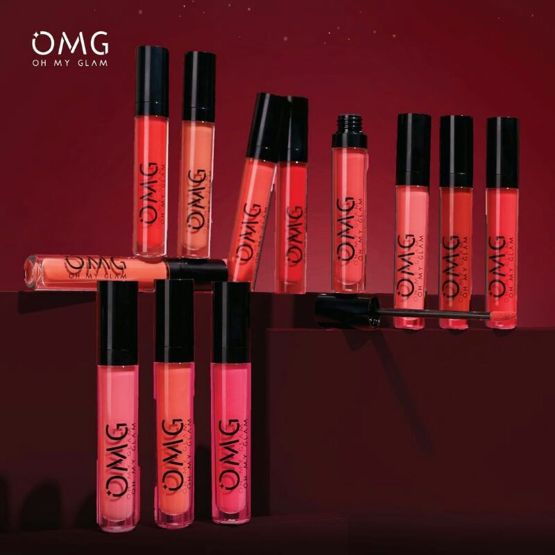 `ღ´ PHINKL `ღ´ OMG Lipcream mattee lipstick cair oles oh my glam bisa diombre tekstur mate tidak bikin bibir kering