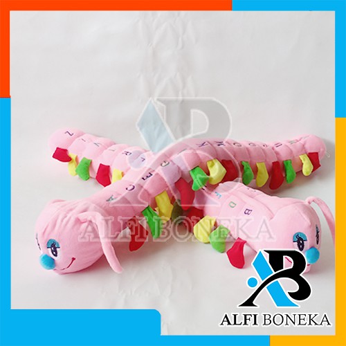 Terlaris Boneka Dasbord Mobil Ulil L Ulat Bulu Velboa 80cm  Bordir ABJAD