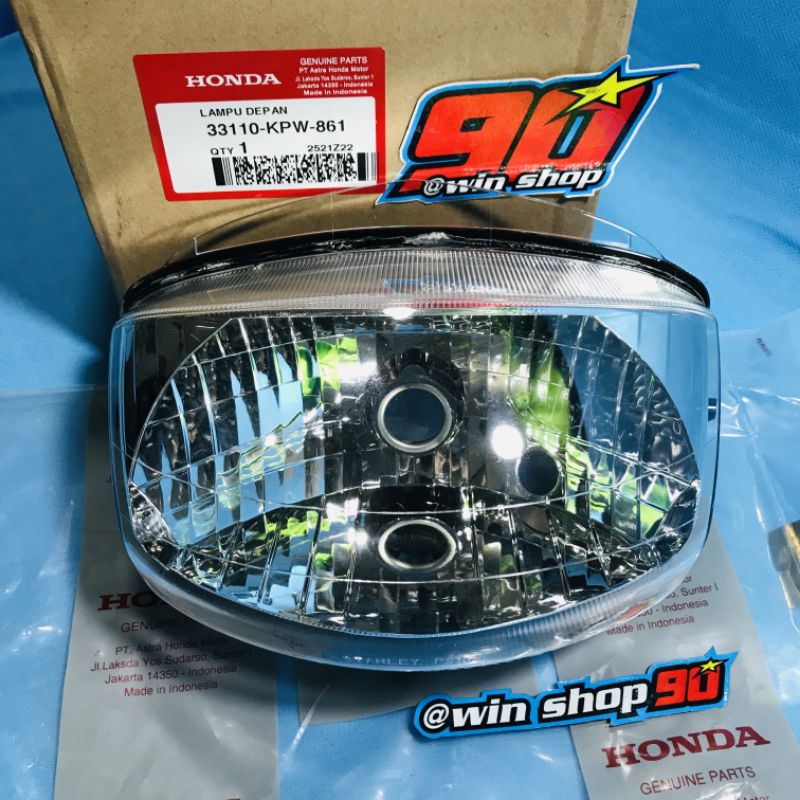 reflektor kaca headlamp hedlamp lampu depan Kirana 125 original AHM stanley