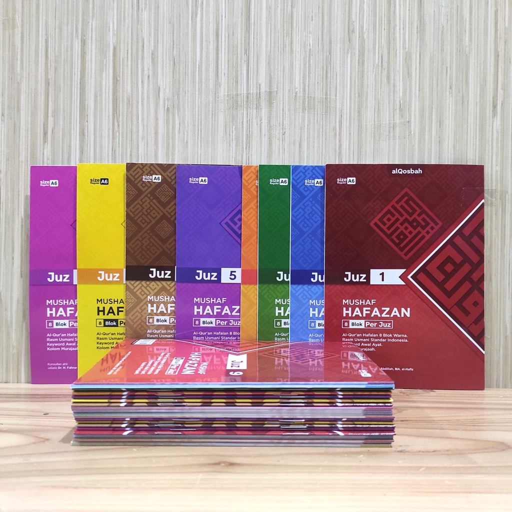 Alquran Per Juz A6 Kecil Mushaf Hafazan Perjuz 8 Blok Warna Full 30 juz Alqosbah