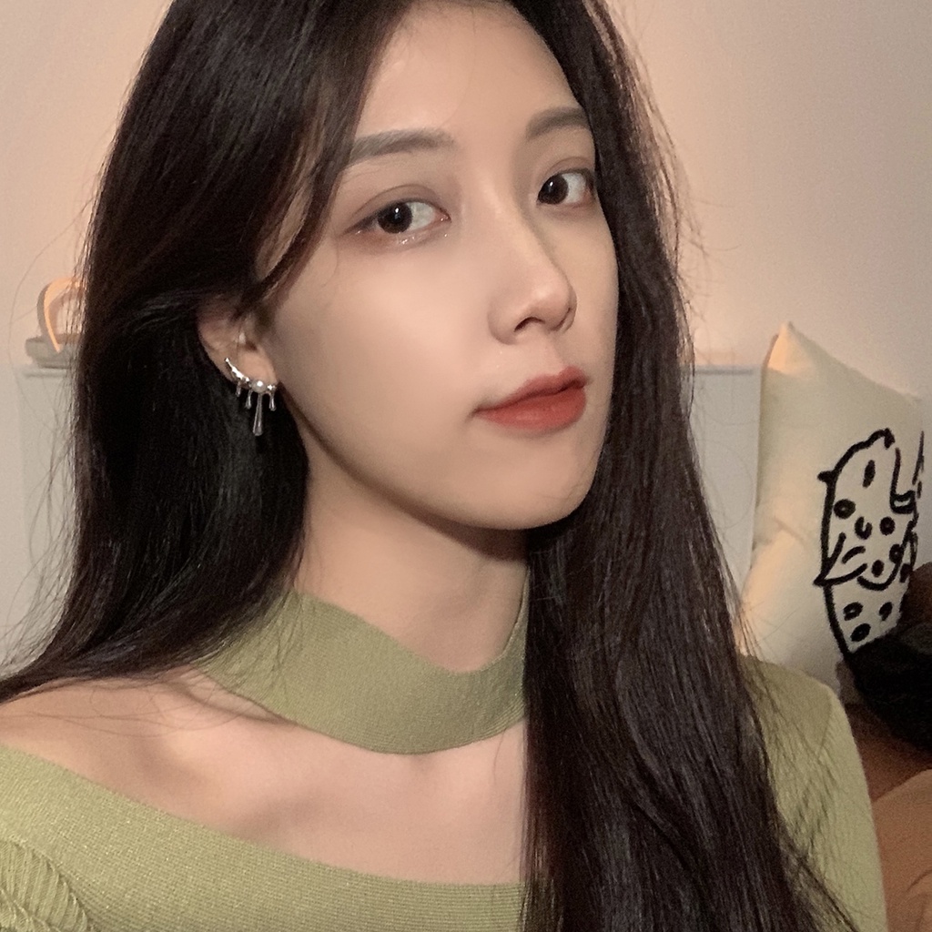 Anting Mutiara Bahan Metal Gaya Korea Untuk Aksesoris