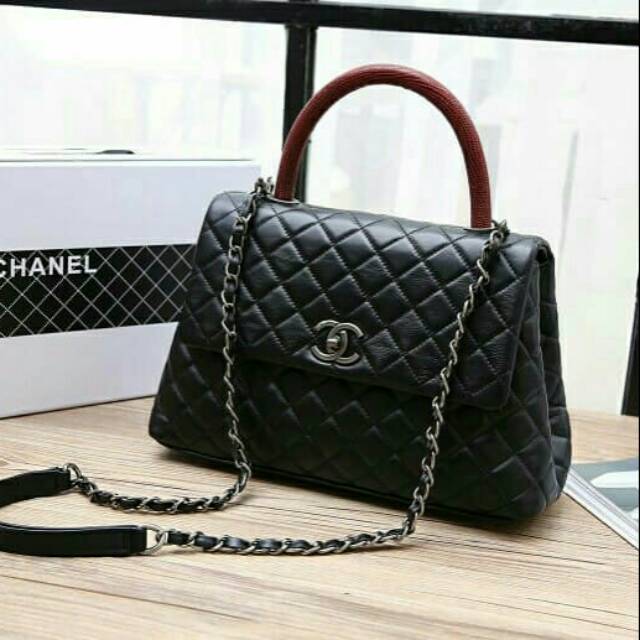 Tas Chanel Coco Ruthenium Metal Bag