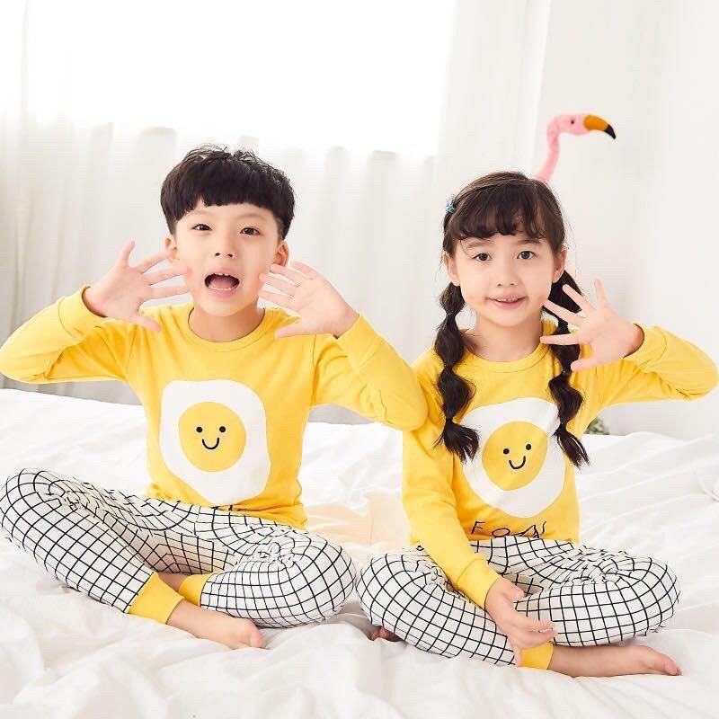 Baju Tidur Anak/Setelan Anak Couple Celana Panjang /Piyama Set Anak laki laki perempuan