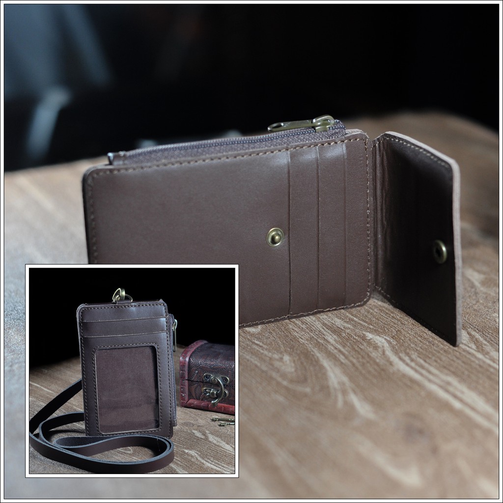 Id Card Holder Dompet Kartu Model Terbaru Kulit Asli 