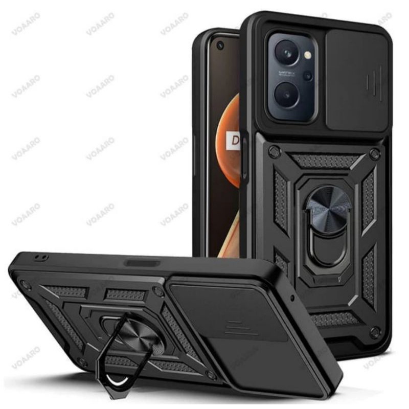 Original Soft Case Oppo A76 A96 Case Armor Defence Series Casing Cover Slide Camera Protect Sarung H