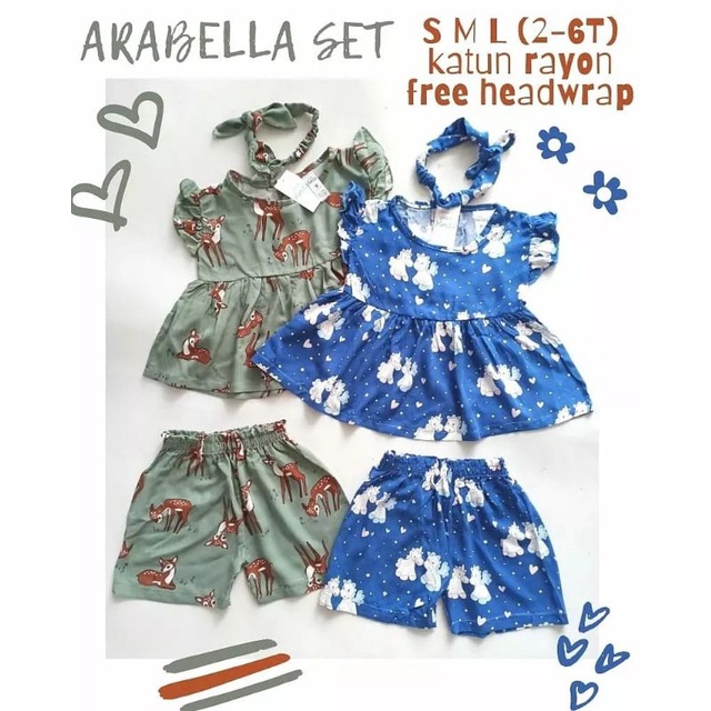 SETELAN ARABELLA PLUS BANDANA