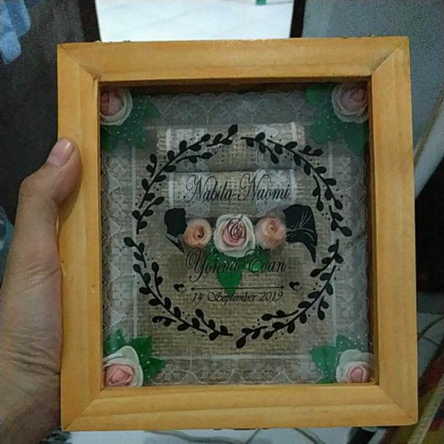 Kotak Mahar 2 Perhiasan Berbahan Kayu Palet