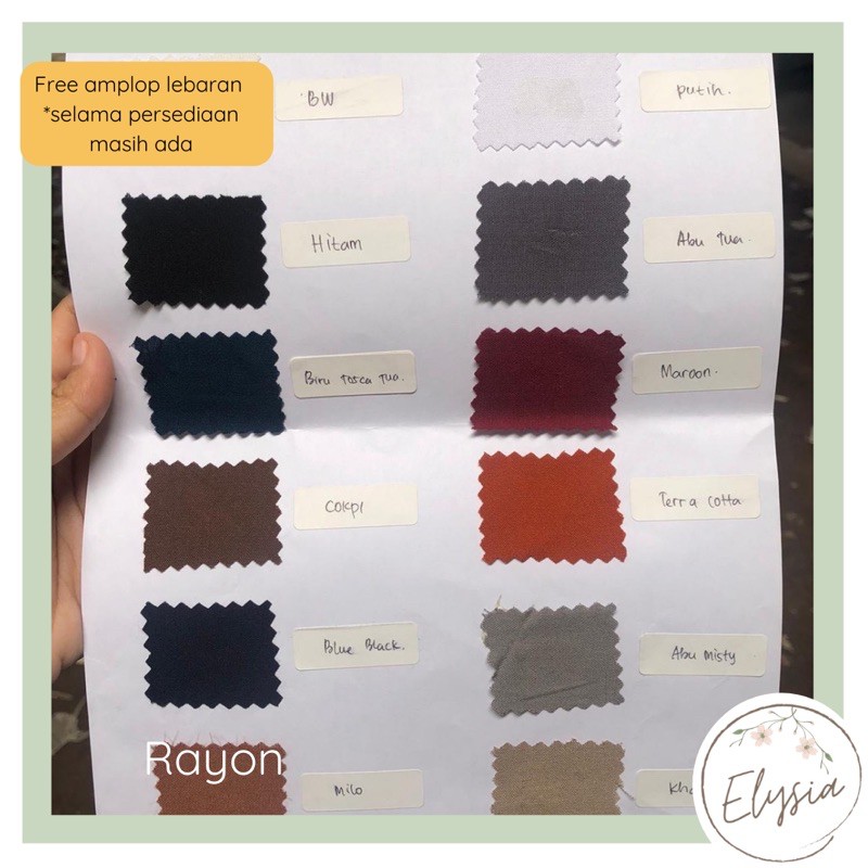 KAIN RAYON KATUN POLOS PREMIUM WARNA