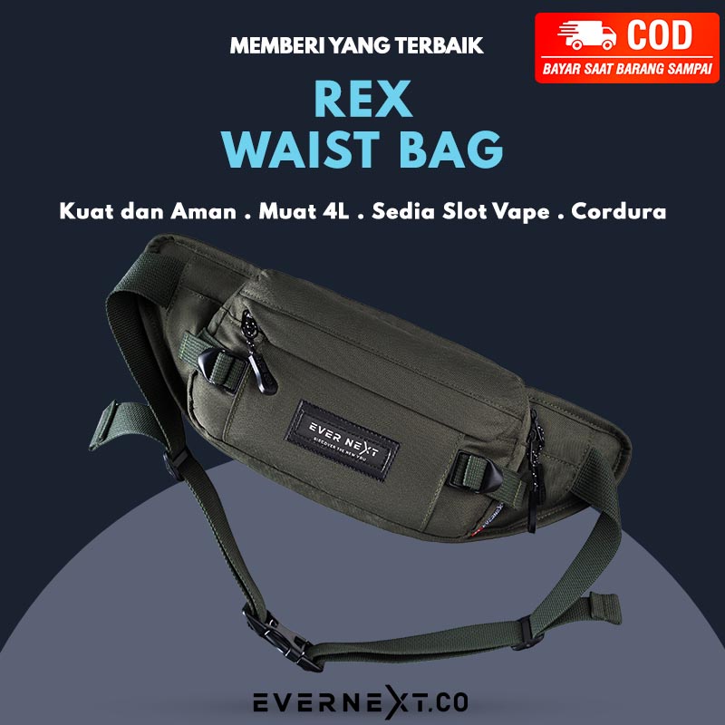 Tas Selempang Pria Vape REX Sling Bag Waistbag Dengan SLot Vape