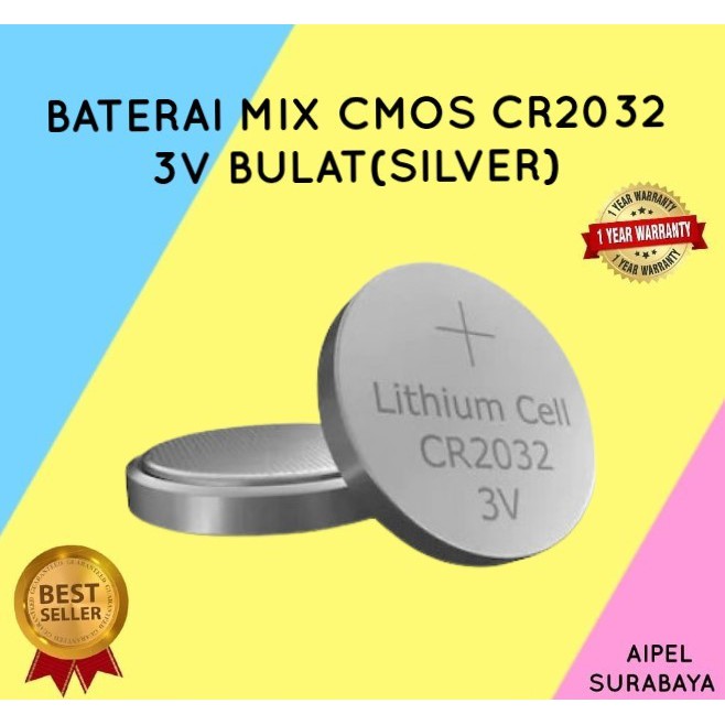 CMOS | BATERAI MIX CMOS CR2032 3V BULAT (SILVER)