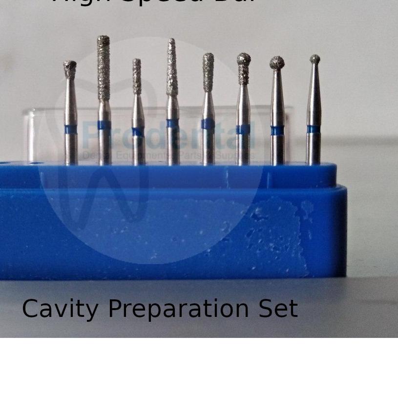 Dental diamond bur gigi set bur gigi pita biru kuning merah preparation preparasi crown molar anteri