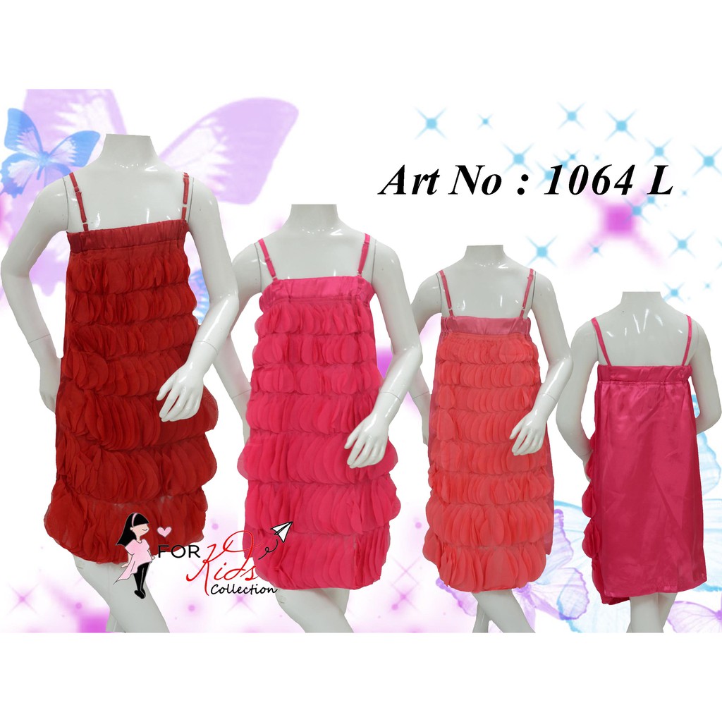 Dress Gaun Pesta Casual Fashion Anak Perempuan Bahan Satin Halus