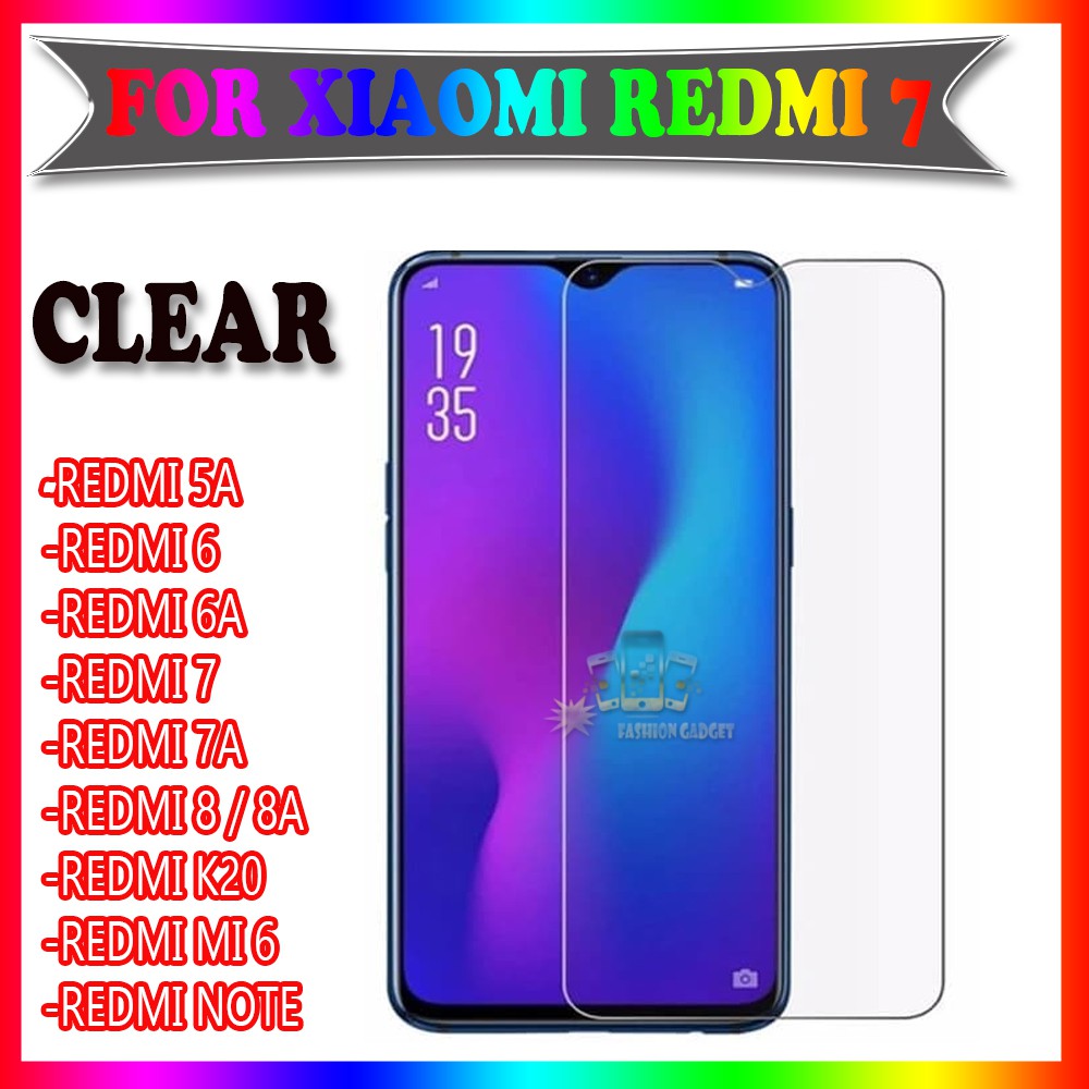 TEMPER GLASS XIAOMI REDMI 5A XIAOMI REDMI NOTE 4 4X XIAOMI REDMI 6A XIAOMI REDMI 7 XIAOMI REDMI 7A XIAOMI REDMI 8 XIAOMI REDMI 8A XIAOMI REDMI K20 XIAOMI REDMI NOTE ANTI GORES KACA TEMPER GLASS