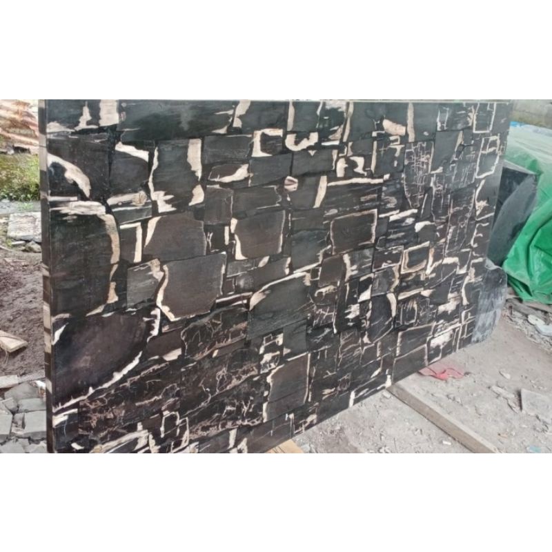 Daun Meja Batu Fosil Kayu Laminasi